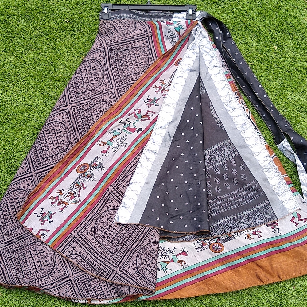 Reversible Wrap Maxi Skirt